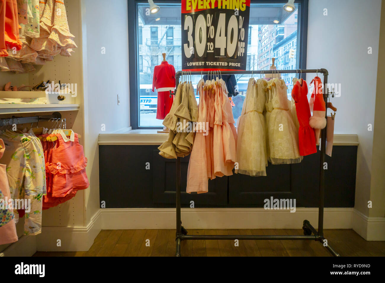 Customers at the Janie and Jack store in the Upper East Side neighborhood  of New York on Sunday, March 3, 2019. Gap Inc. is buying the Janie and Jack  children's fashion business,