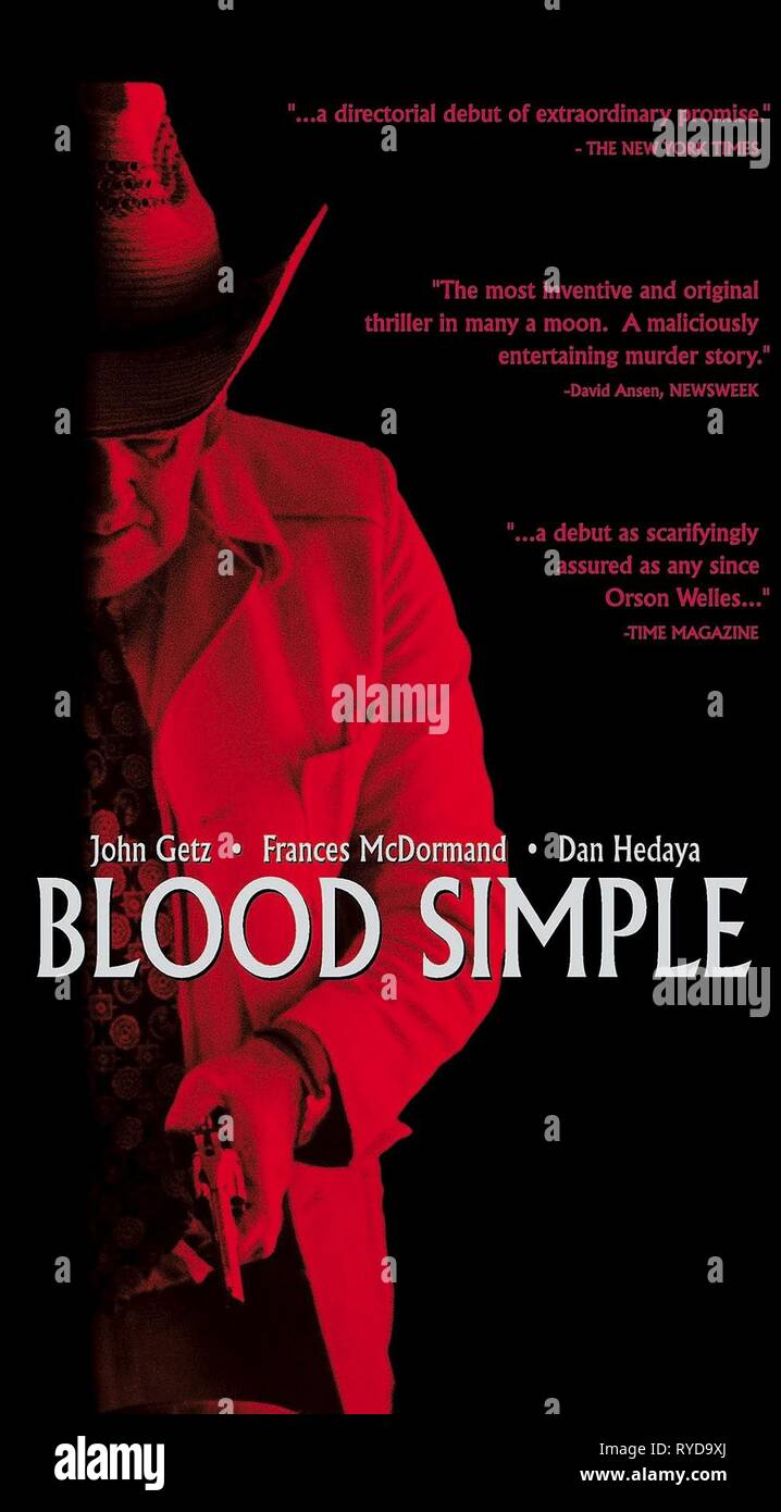 M. EMMET WALSH POSTER, BLOOD SIMPLE, 1984 Stock Photo