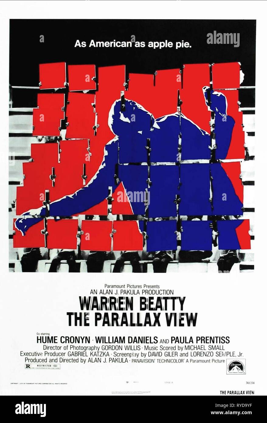 MOVIE POSTER, THE PARALLAX VIEW, 1974 Stock Photo