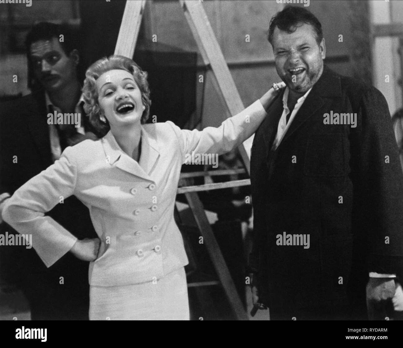 MARLENE DIETRICH, ORSON WELLES, TOUCH OF EVIL, 1958 Stock Photo
