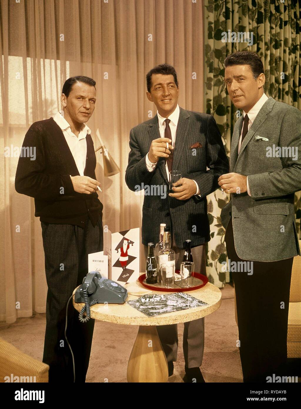 FRANK SINATRA, DEAN MARTIN, PETER LAWFORD, OCEAN'S 11, 1960 Stock Photo