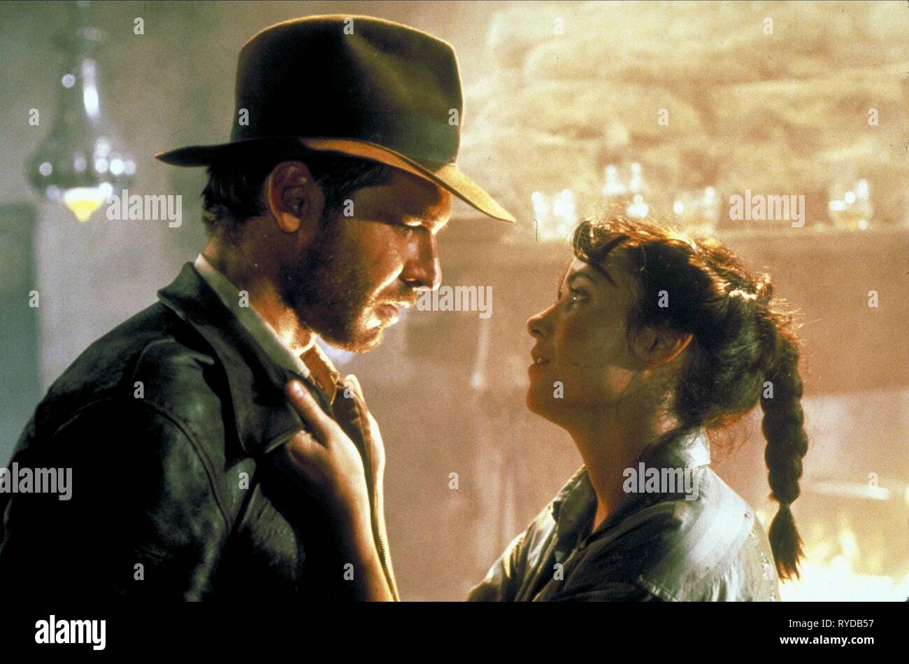 HARRISON FORD, KAREN ALLEN, INDIANA JONES AND THE RAIDERS OF THE LOST ARK, 1981 Stock Photo