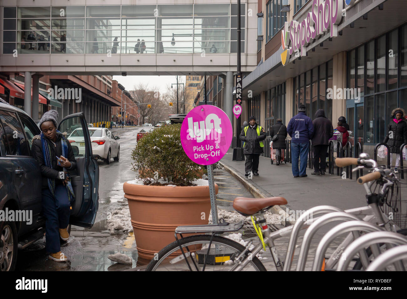Parking in front of the Atlantic Terminal Mall in Downtown Brooklyn in