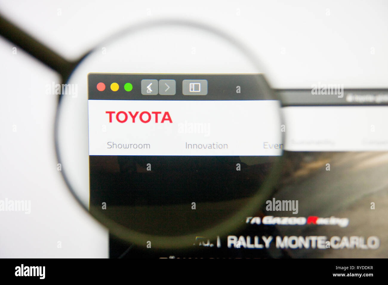 Los Angeles, California, USA - 14 February 2019: Toyota Motor website ...