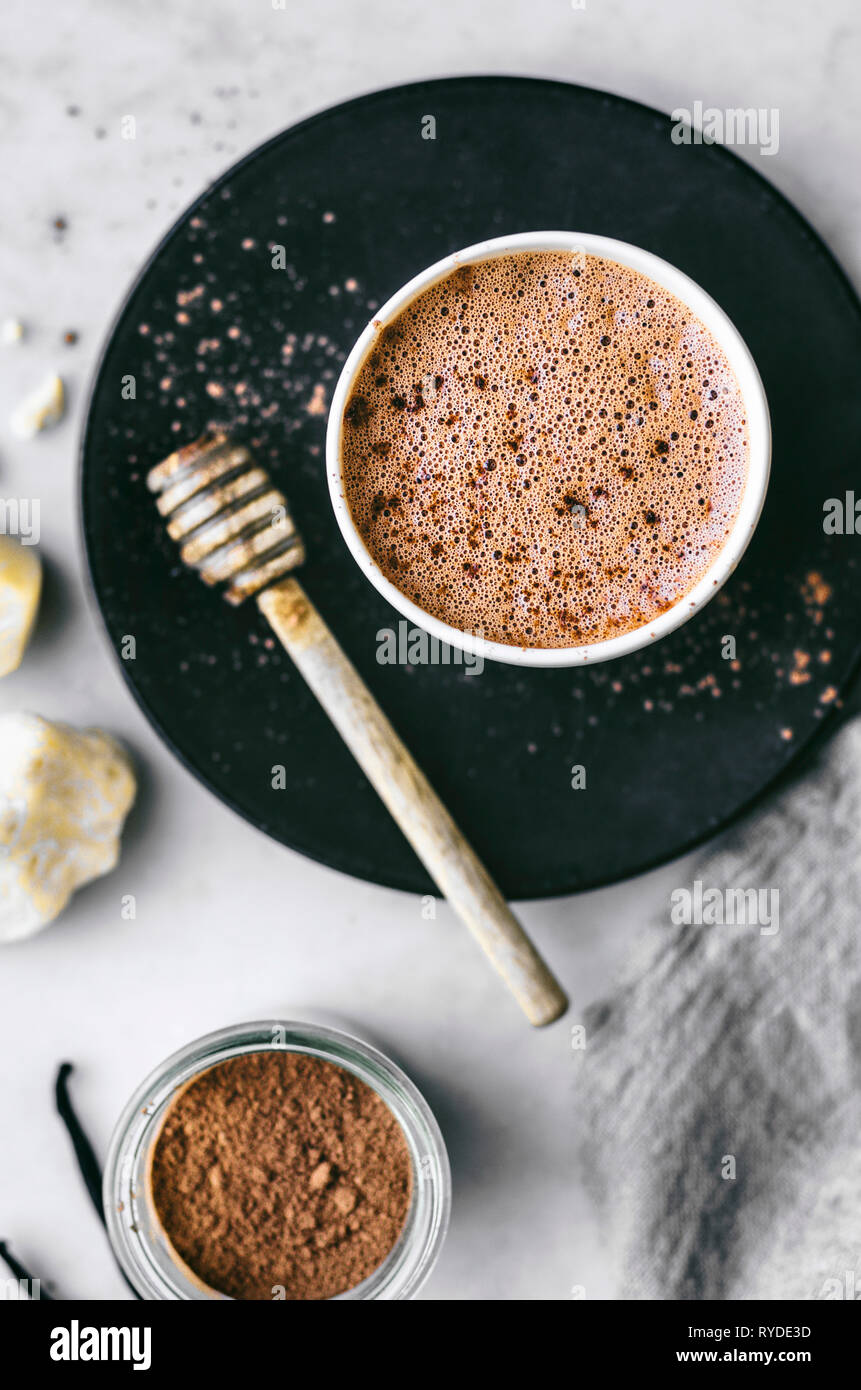 Healthy Dairy Free Hot Chocolate Stock Photo - Alamy