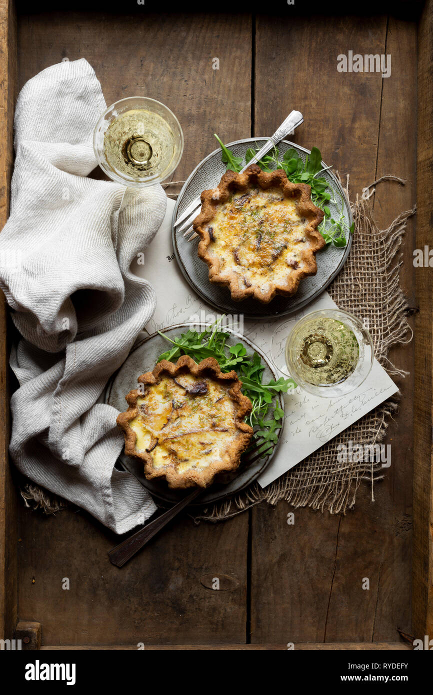 Glutenfree mushroom quiche Stock Photo Alamy