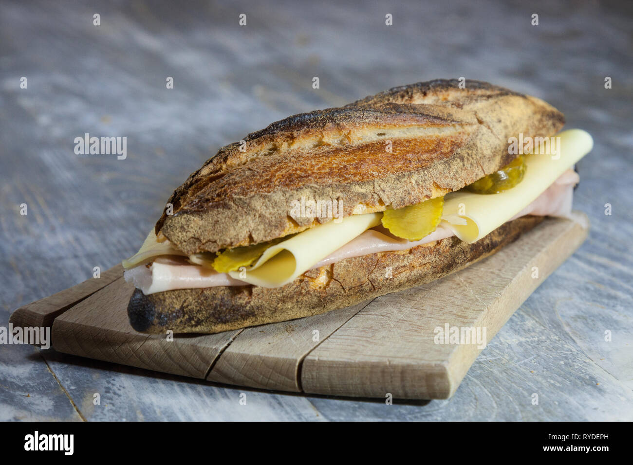 French Baguette And Cheese