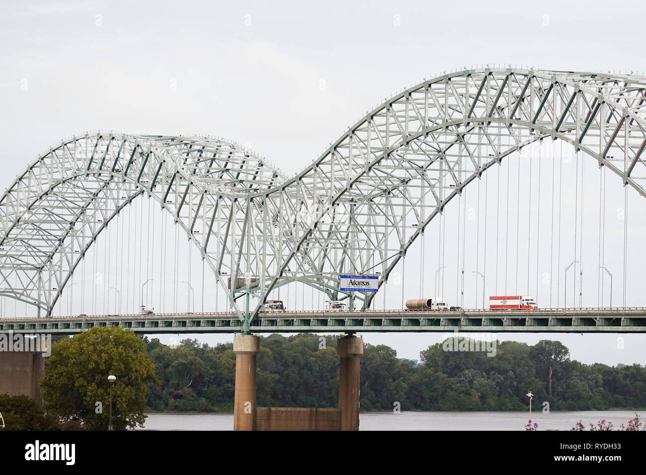 Hernando de Soto Bridge Memphis Tennessee Stock Photo