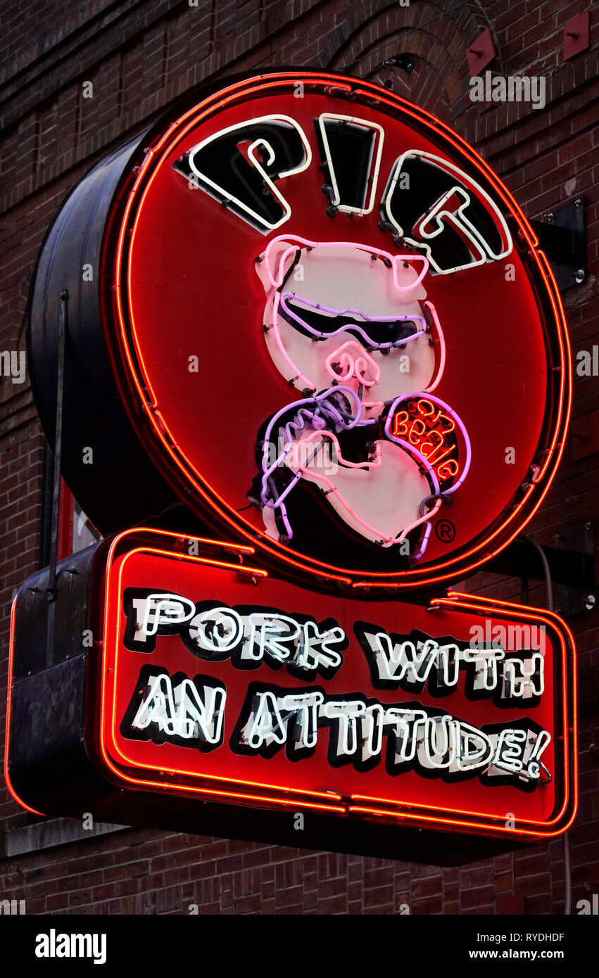 Pig restaurant Memphis Tennessee Stock Photo Alamy