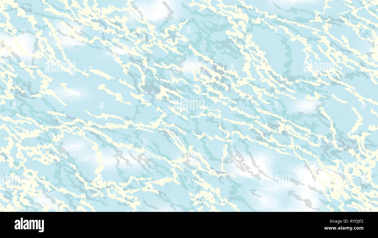 Seamless marble vector texture. Blue marble with gold veins. Marble