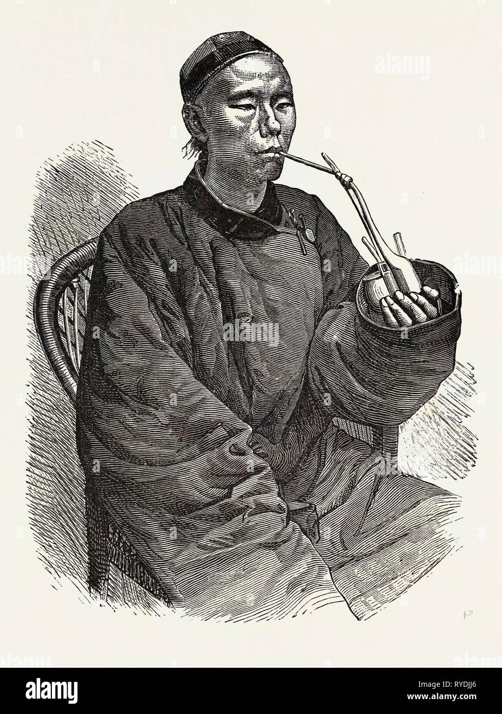 A Tradesman of Tien-Tsin, the Treaty Port of the Province of Pe-Chili, China Stock Photo