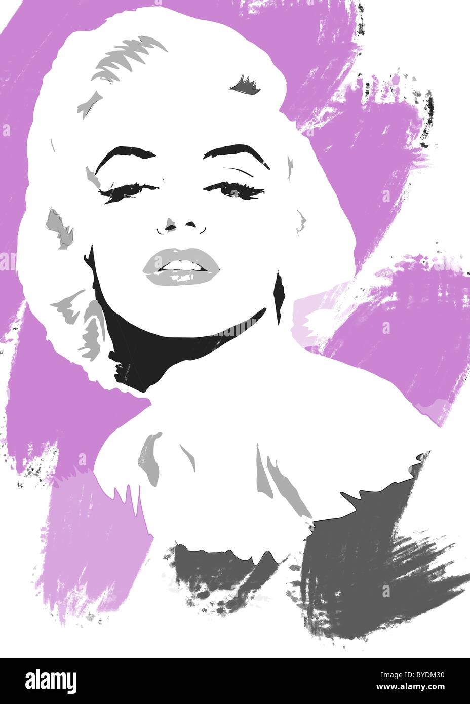 Marilyn monroe illustration Stock Photo - Alamy