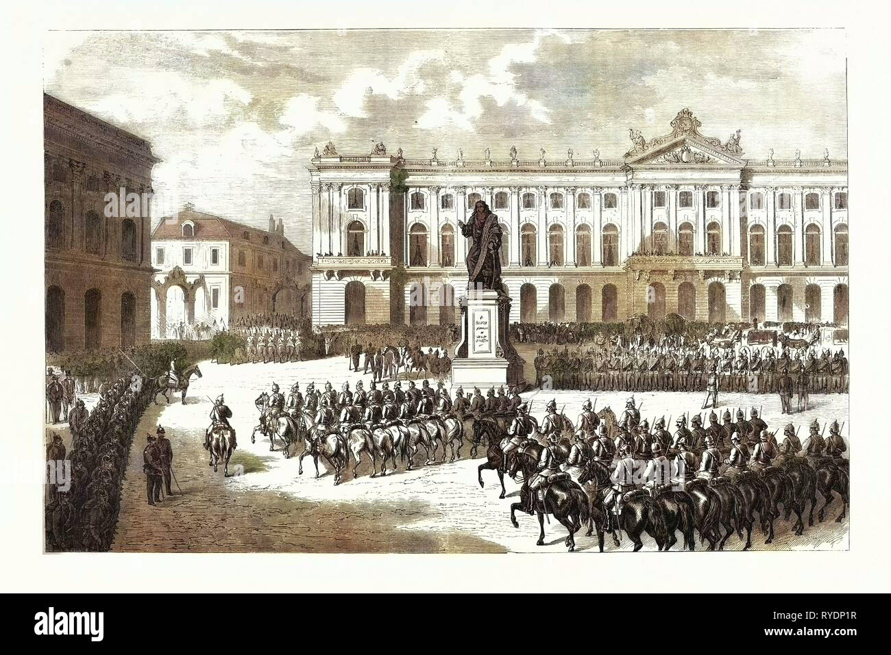 Franco-Prussian War: Prussian Troops Arrival on the Place Stanislas, Nancy, 15 August 1870 Stock Photo