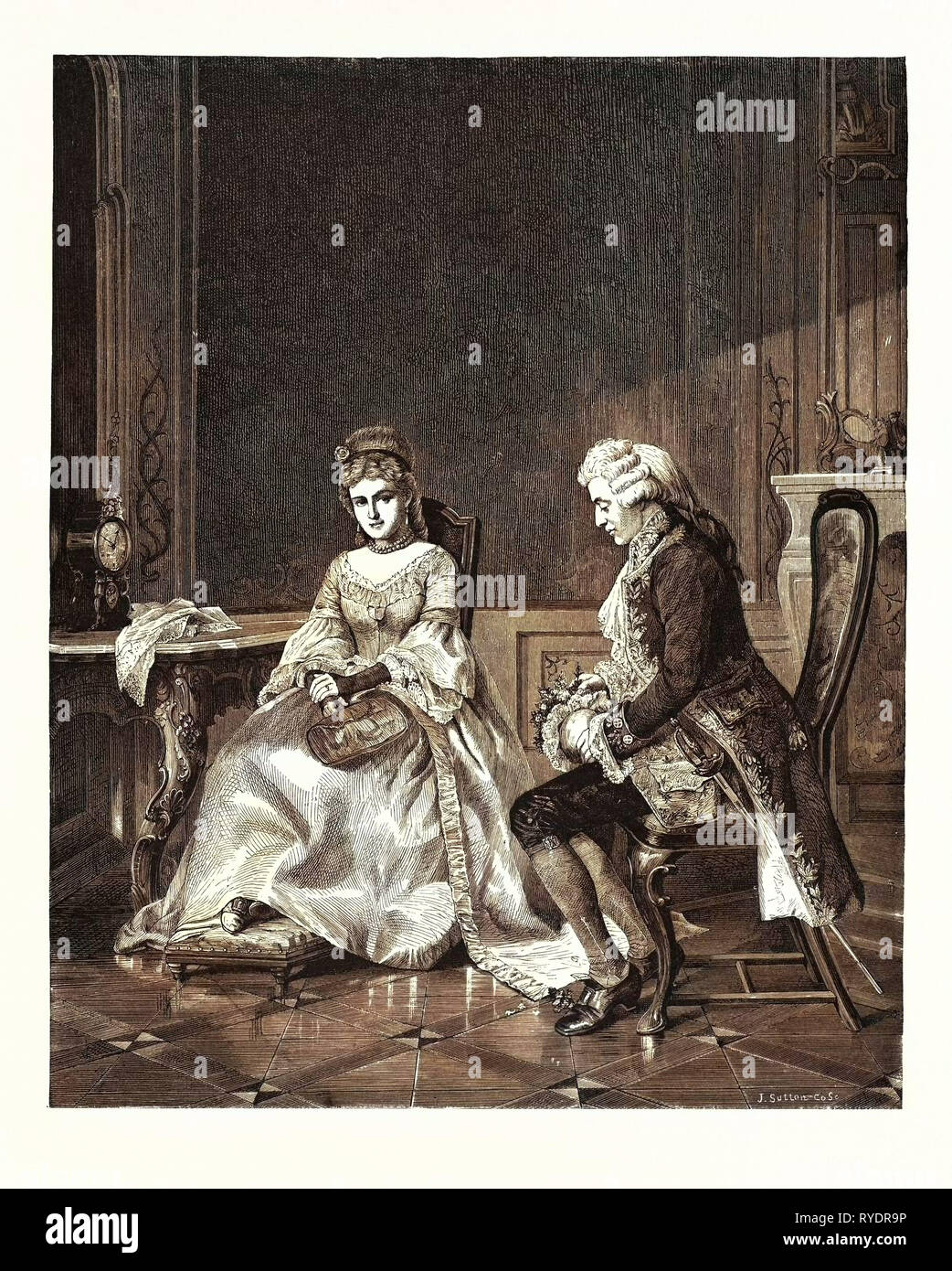 The Bashful Lover. The Bashful Lover is a Caroline Era Stage Play, a Tragicomedy Written by Philip Massinger. Dating from 1636, It is the Playwright's Last Known Extant Work Stock Photo