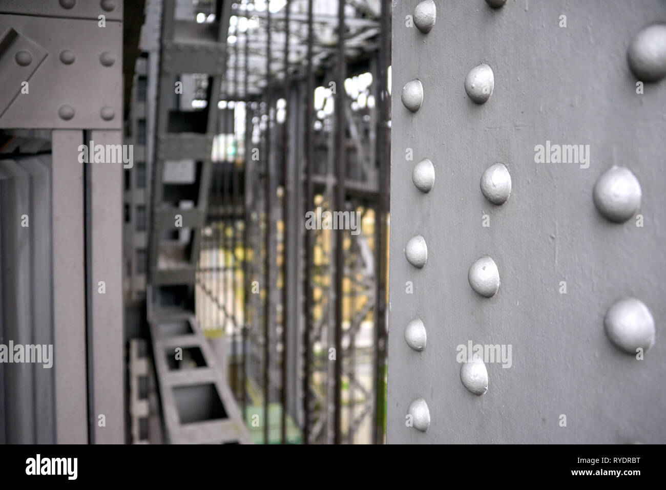 Niederfinow, Germany, October 23th 2017: Look into the ancient boat Lift of Niederfinow, details documentation Stock Photo