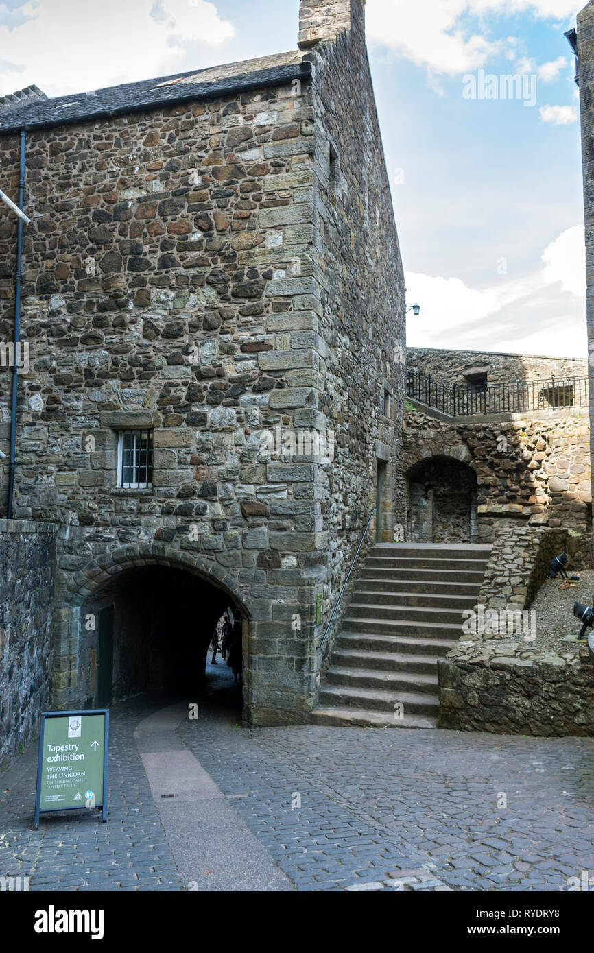The North Gate, Stirling Castle, Stirlingshire, Scotland, UK.  The oldest surviving building in the castle. Stock Photo