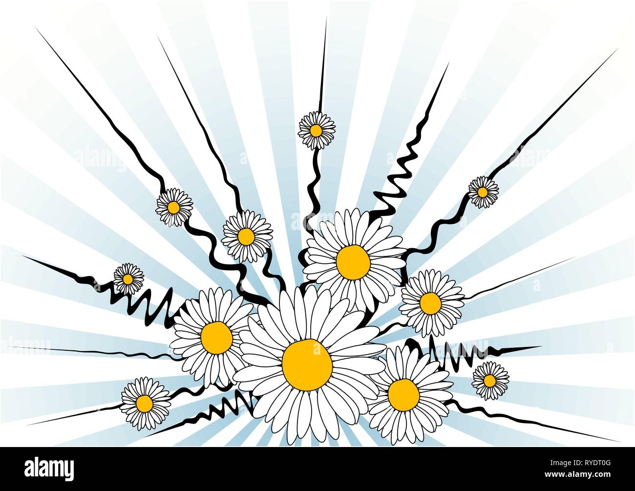 Vector daisy background modern illustration Stock Vector Image & Art