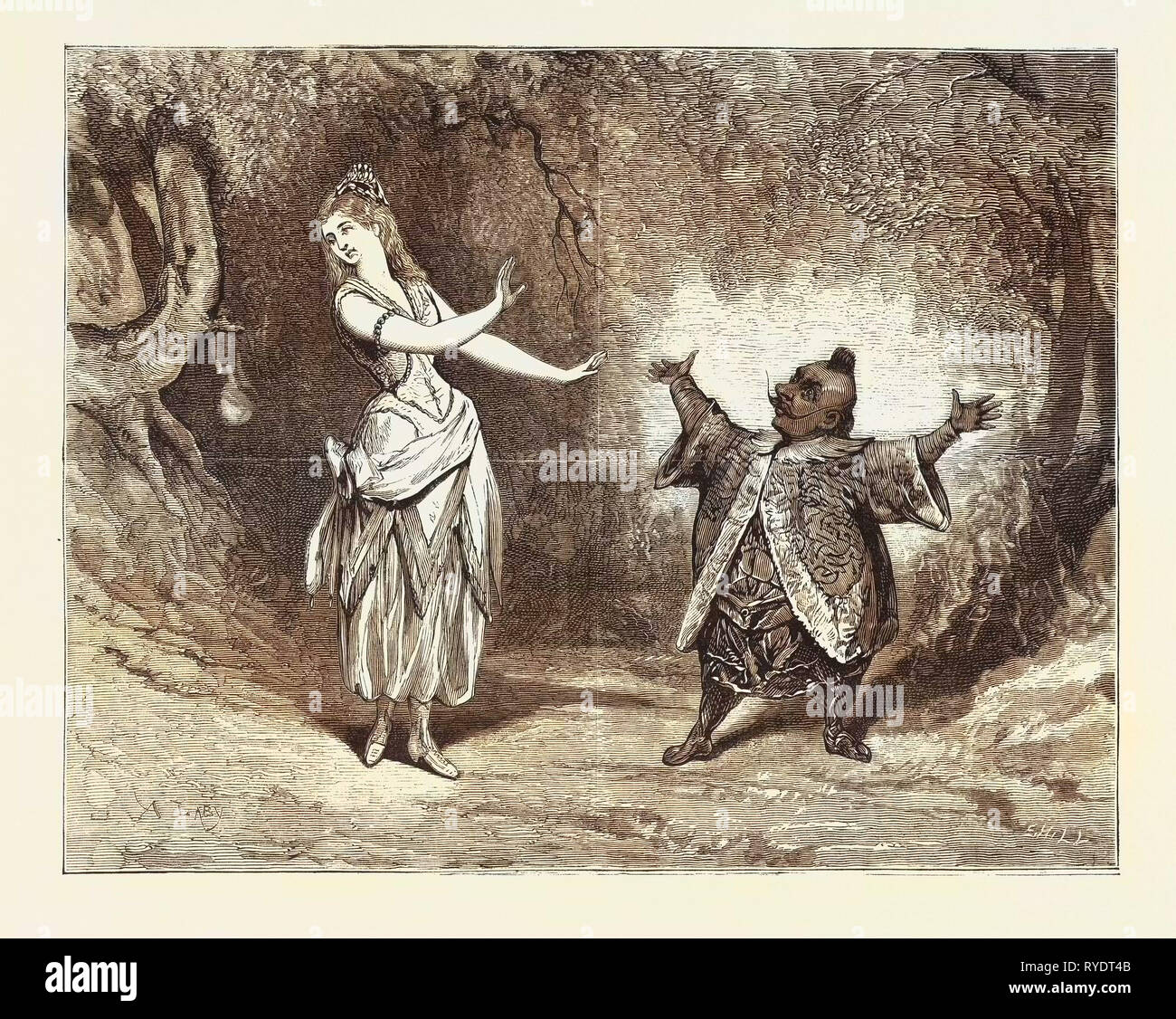 The Yellow Dwarf at the Alexandra Palace, London, UK, Britain, British, Europe, United Kingdom, Great Britain, European, Theatre, 1876, Theatre, Art, Drama, Dramatic Art, Dramatic Arts Stock Photo