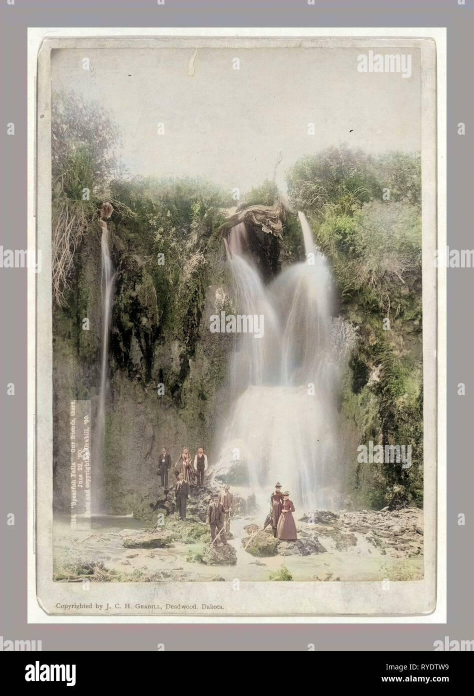 Spearfish Falls. Our Friends, There, June 22, 1890 Stock Photo