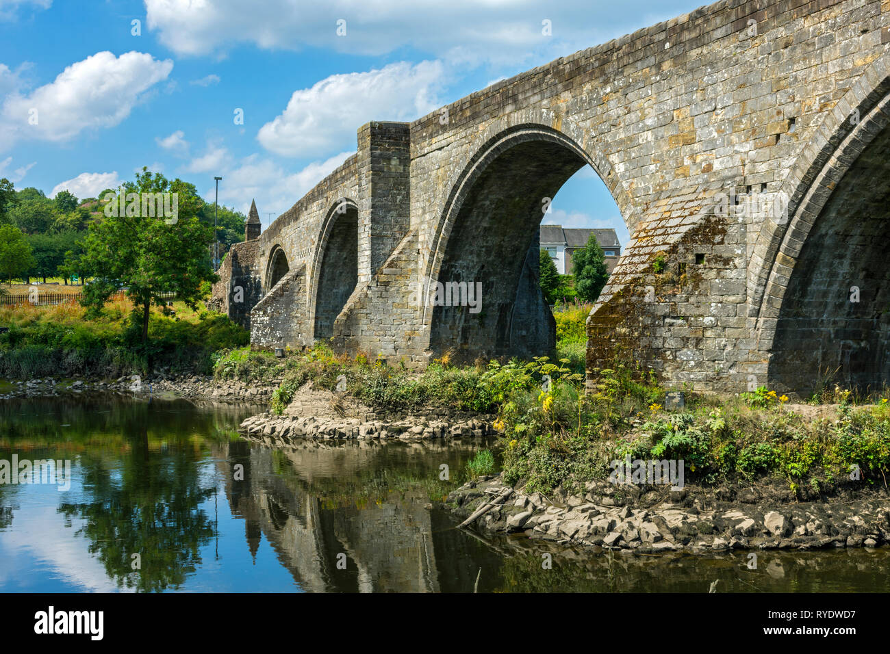 The Old Bridge over the river Forth at Stirling, Stirlingshire, Scotland, UK Stock Photo