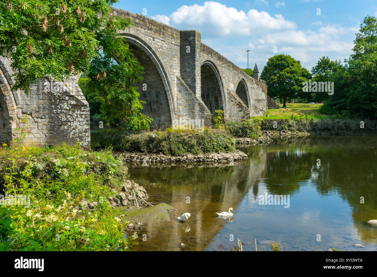 The Old Bridge over the river Forth at Stirling, Stirlingshire, Scotland, UK Stock Photo