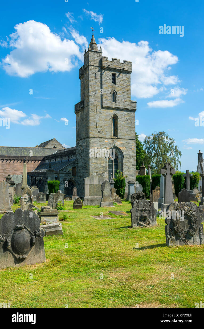 The Church of the Holy Rude from the Old Town Cemetery, Stirling, Stirlingshire, Scotland, UK Stock Photo