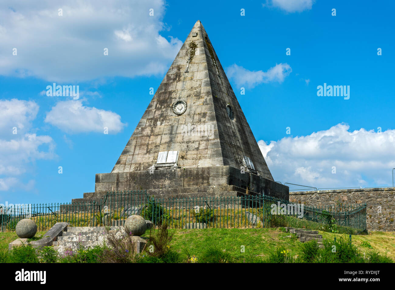 The Star Pyramid in the Old Town Cemetery at the Church of the Holy Rude, Stirling, Stirlingshire, Scotland, UK Stock Photo