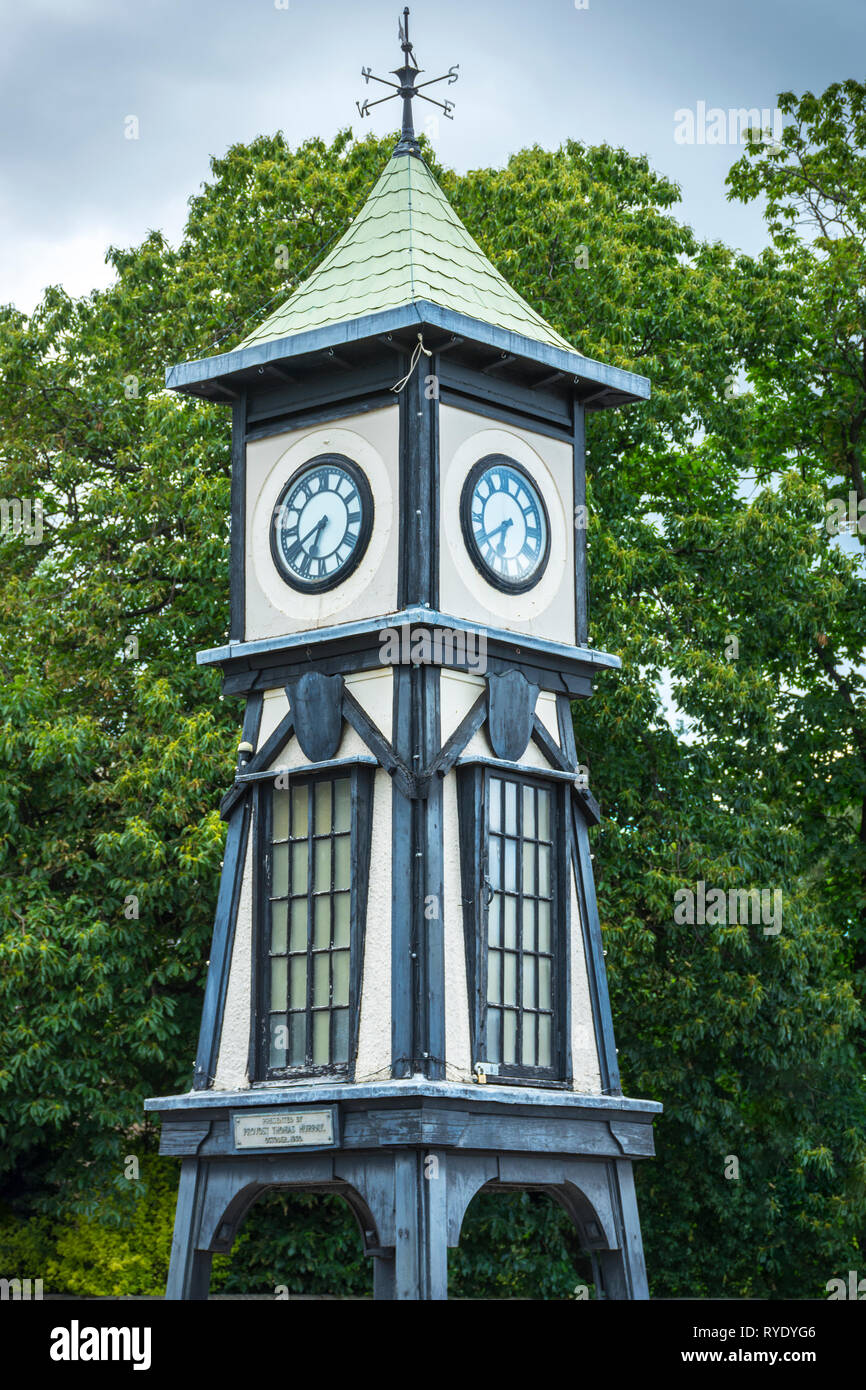 The Murray Square Clock, Tillicoultry, Clackmannanshire, Scotland, UK Stock Photo