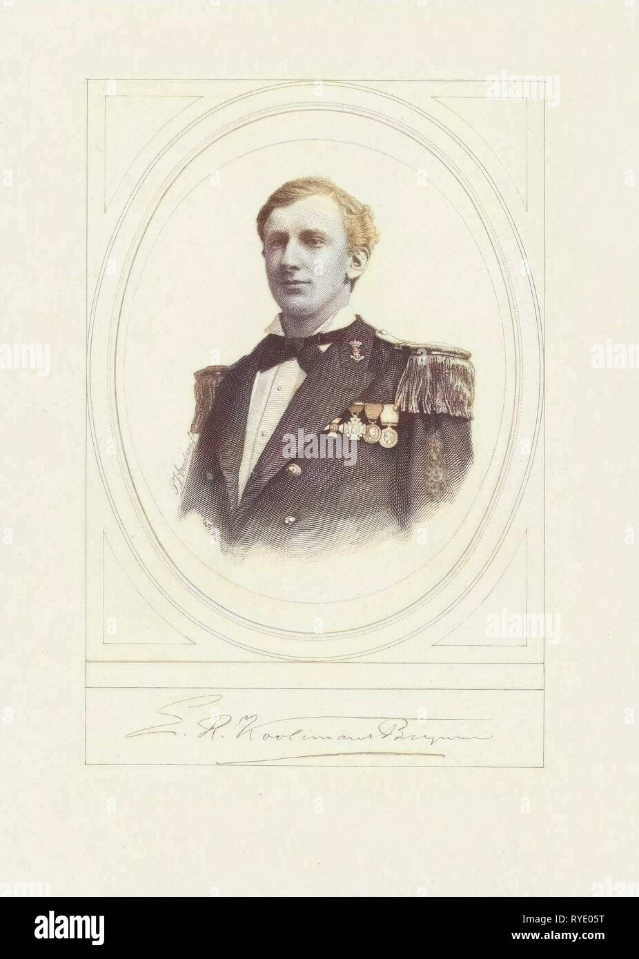 Portrait of L.R. Koolemans Beynen, Petrus Johannes Arendzen, Johann Wilhelm Kaiser (I), 1870 - 1880 Stock Photo