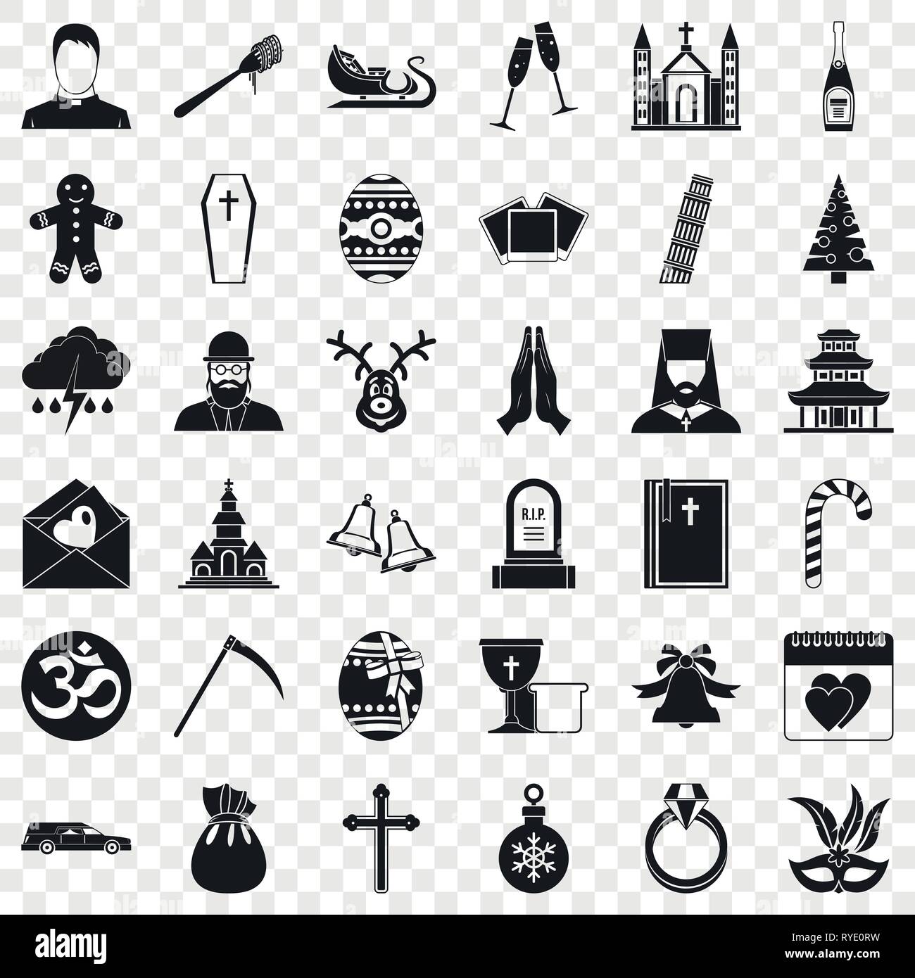 Bible icons set, simple style Stock Vector Image & Art - Alamy