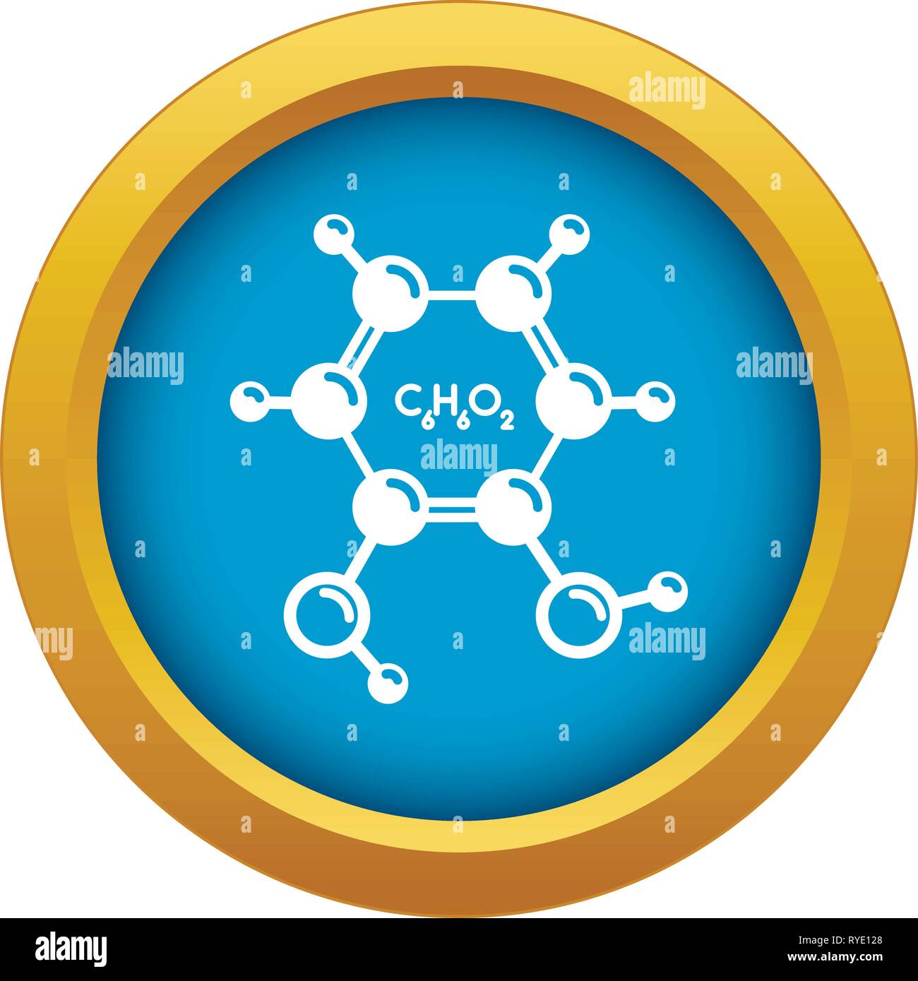 Catechol molecule icon blue vector isolated Stock Vector Image & Art ...