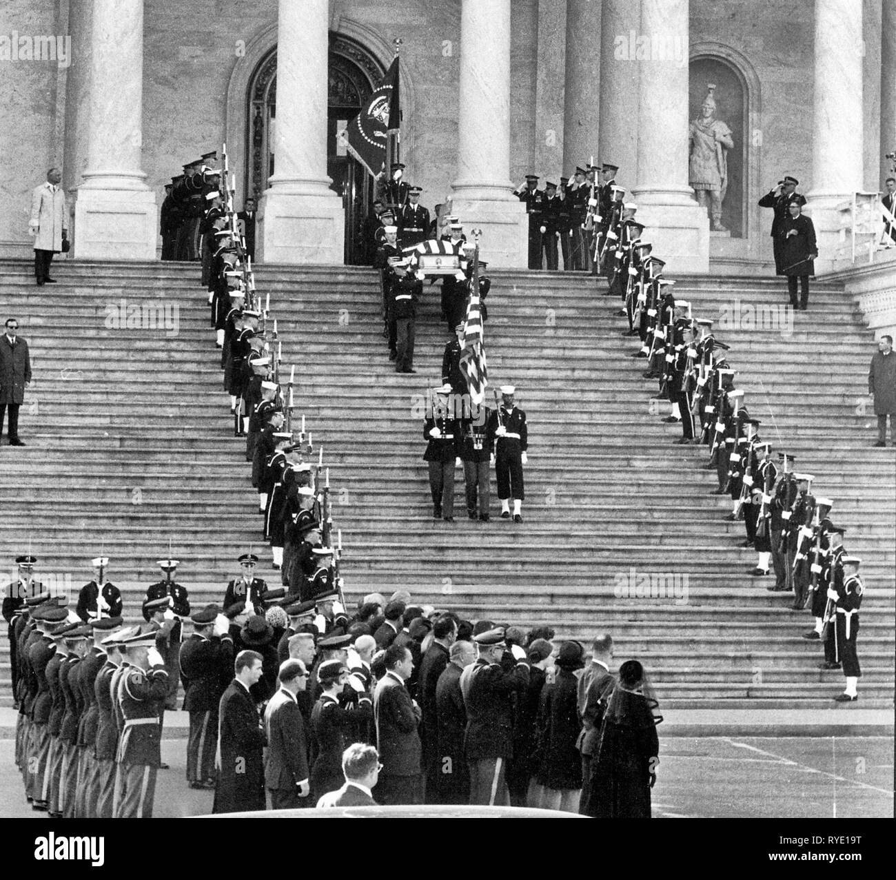 Funeral services for Dwight David Eisenhower - March 31, 1969 Stock Photo