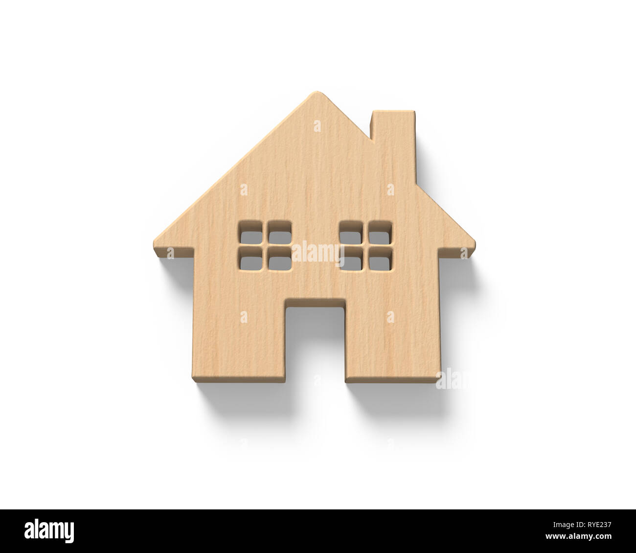 Wooden house, isolated on white background Stock Photo - Alamy