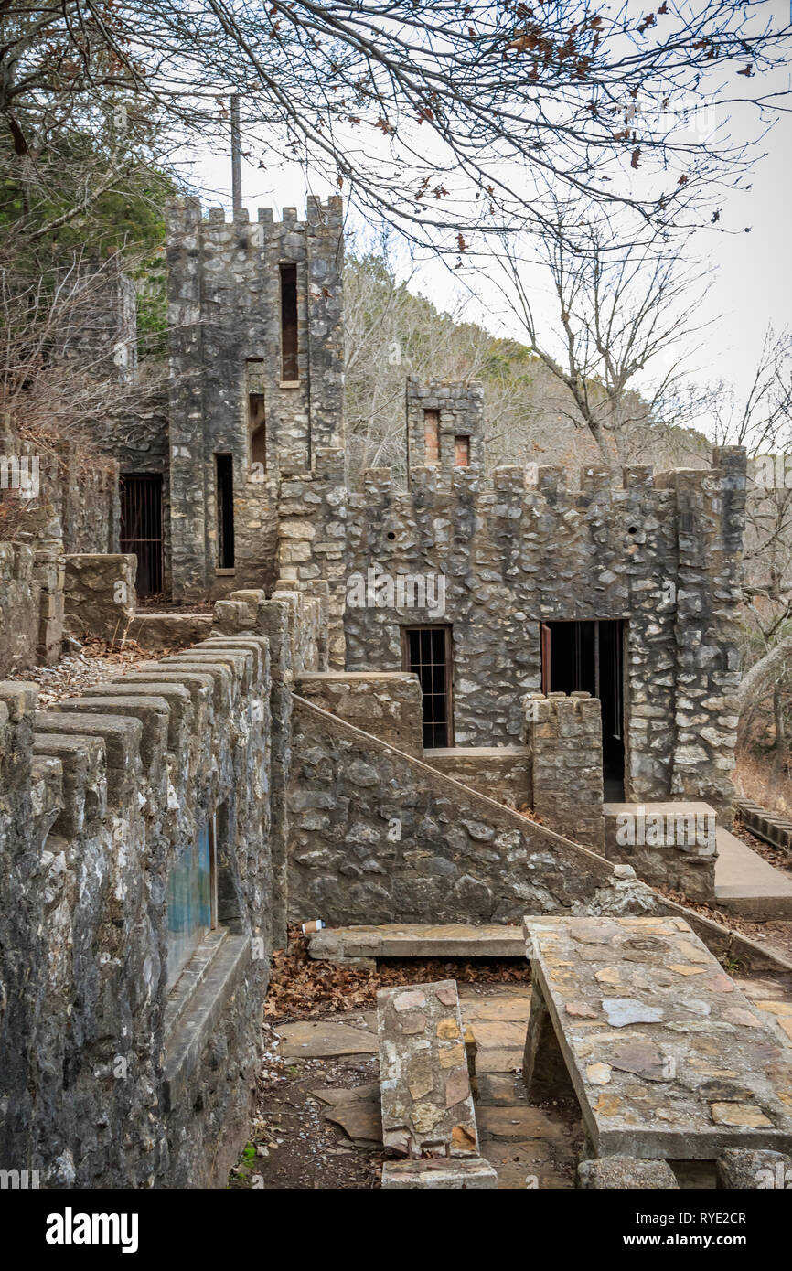 Old stone "castle" in the Arbuckle Mountains of Oklahoma Stock Photo Alamy