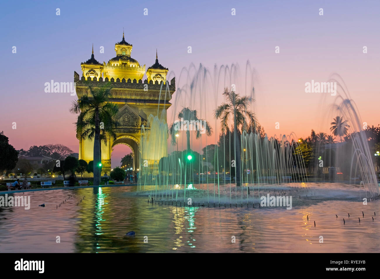 Patuxai Victory Monument Vientiane Laos Stock Photo