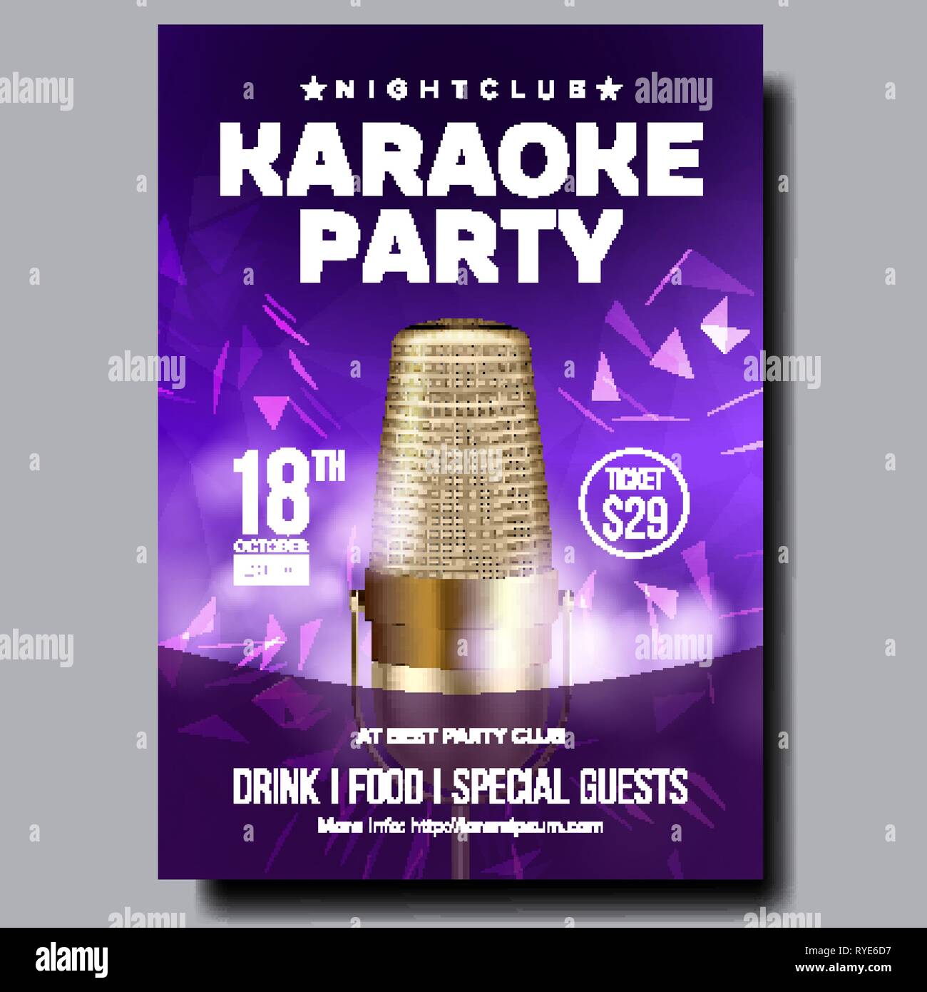 Sings into microphone Stock Vector Images - Alamy