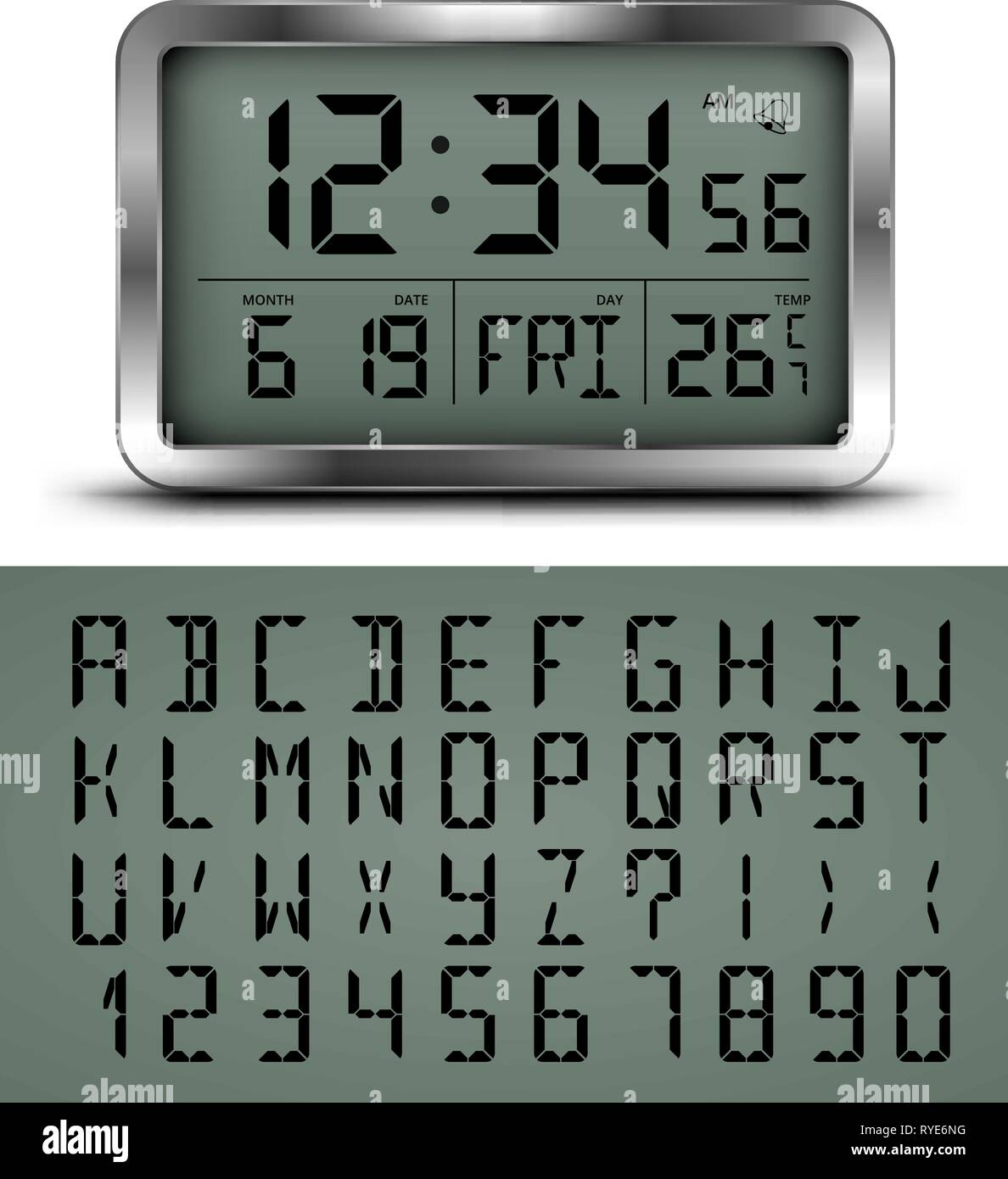 Digital countdown clock Stock Vector Images - Alamy