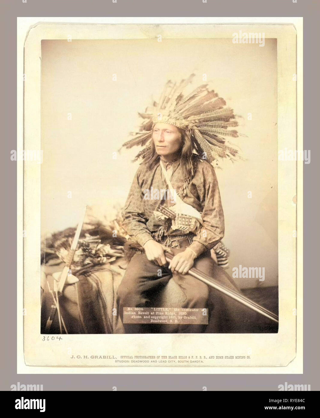 Little, Instigator of Indian Revolt at Pine Ridge, 1890 Stock Photo