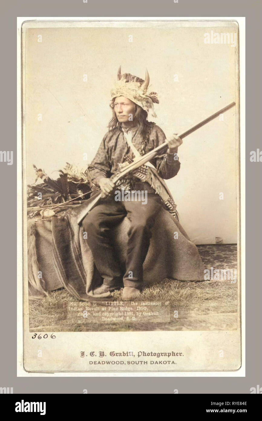 Little, the Instigator of Indian Revolt at Pine Ridge, 1890 Stock Photo