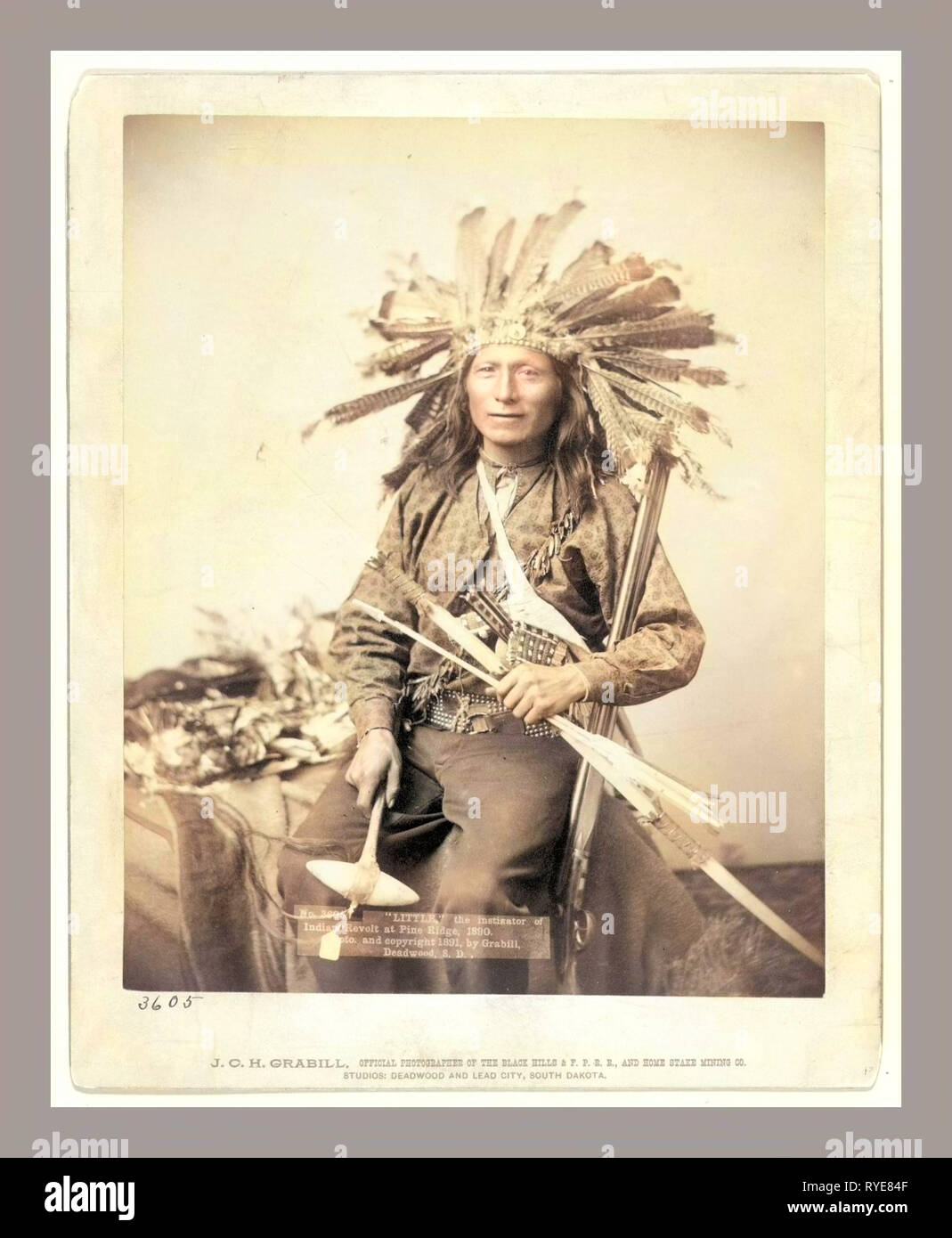 Little, the Instigator of Indian Revolt at Pine Ridge, 1890 Stock Photo