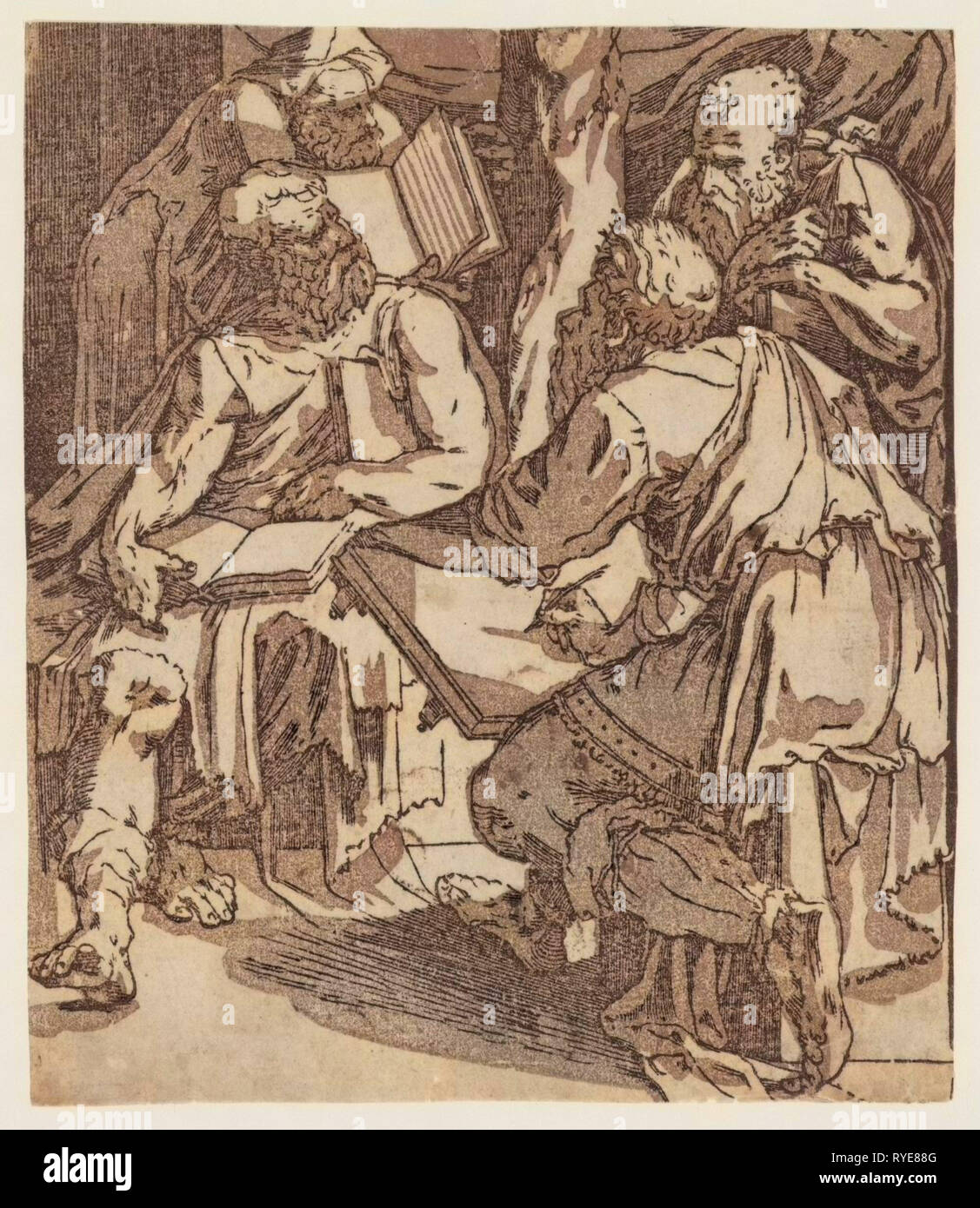Four Doctors of the Church(?), Between 1500 and 1551 Stock Photo