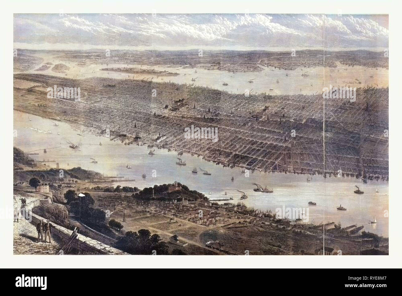 Birds eye view new york central park hi-res stock photography and