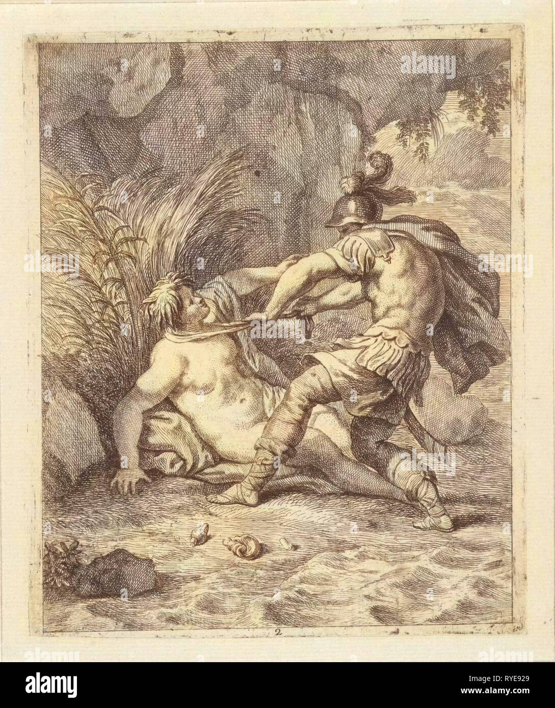 captures Peleus Thetis, J. Alexander Janssens, Victor Honoré Janssens, c. 1700 Stock Photo