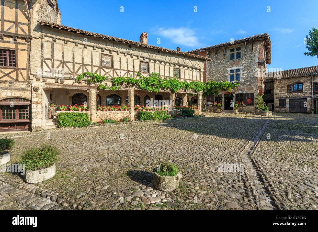 France, Ain, Perouges, medieval city, labelled Les Plus Beaux Villages ...
