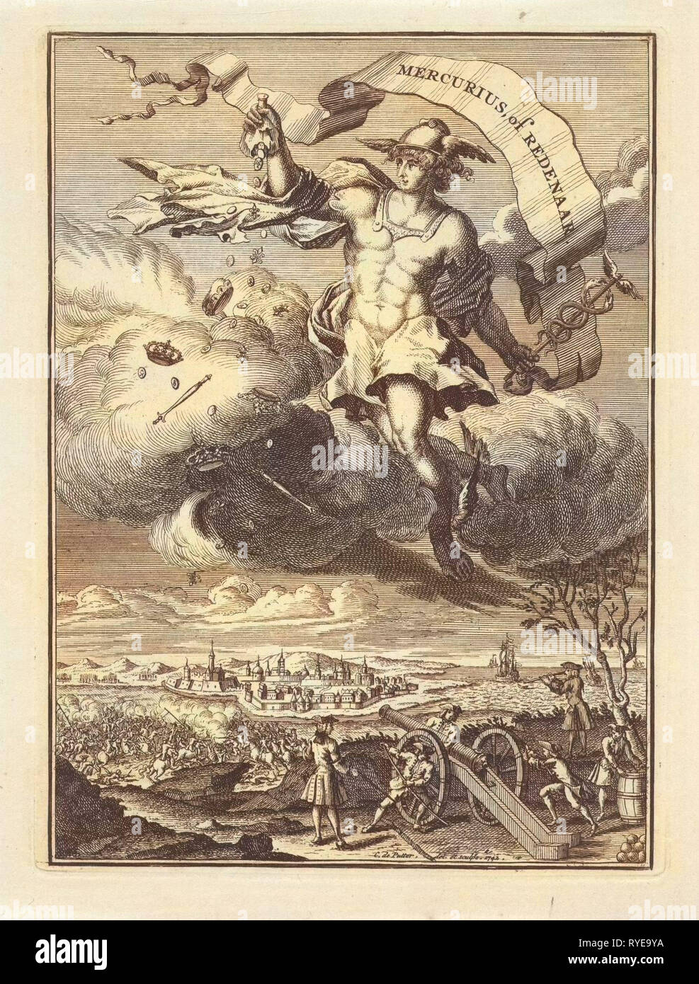 Title page of Mercury or orator, Coenraad de Putter, 1742 Stock Photo