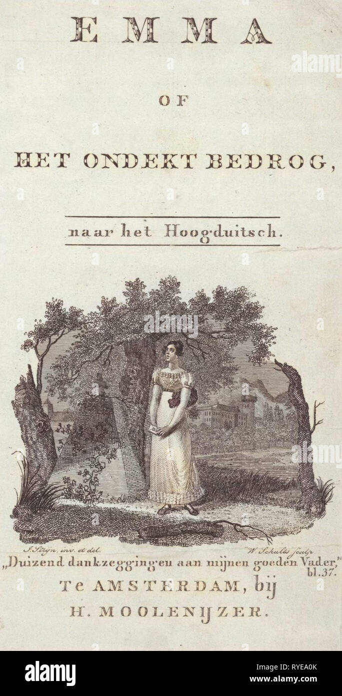 Woman at a grave, Willem Schults, Hendrik Moolenyzer, 1826 Stock Photo