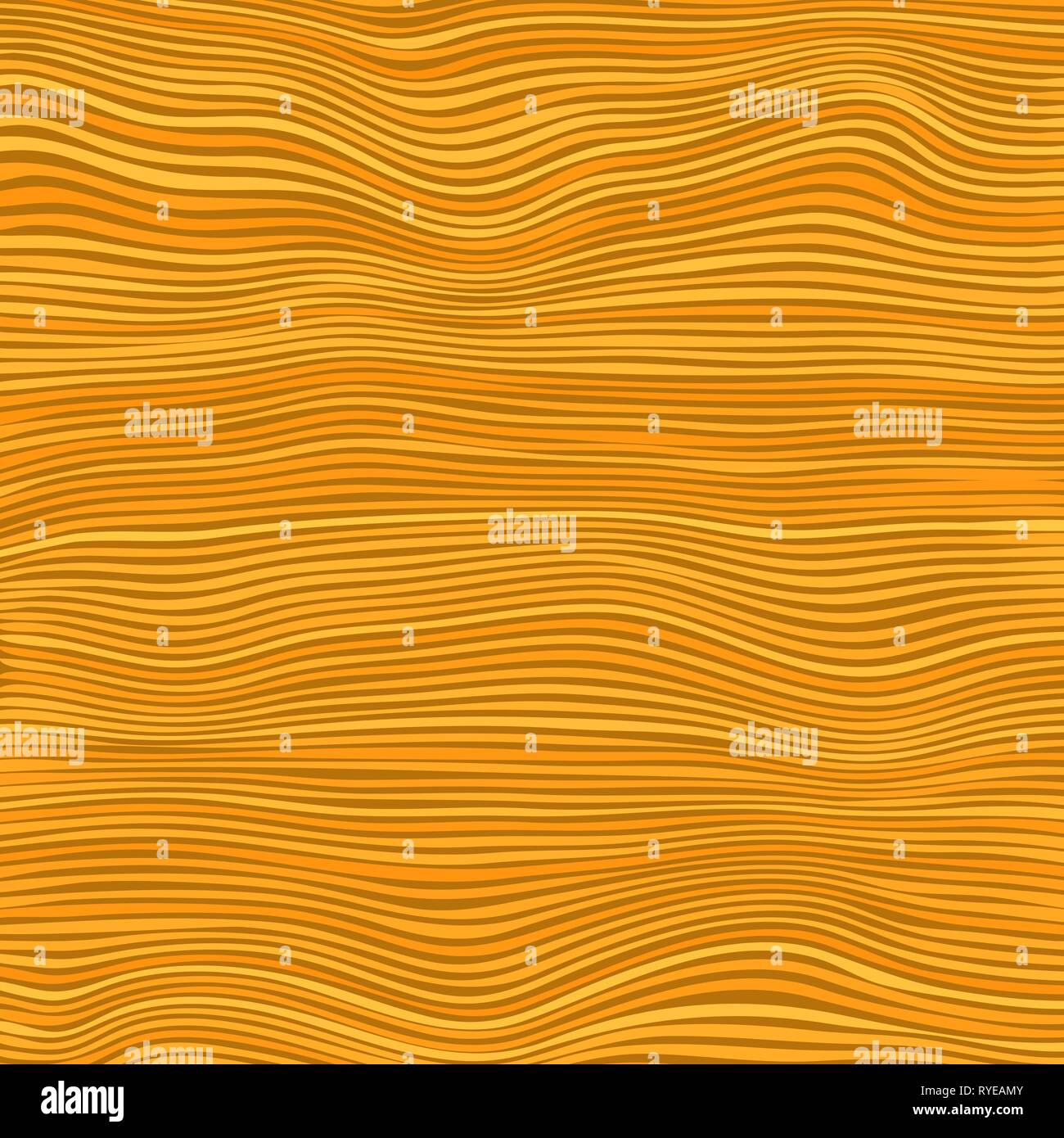 Orange Striped Pattern. Wavy Ribbons. Curvy Lines Texture. Stock Vector