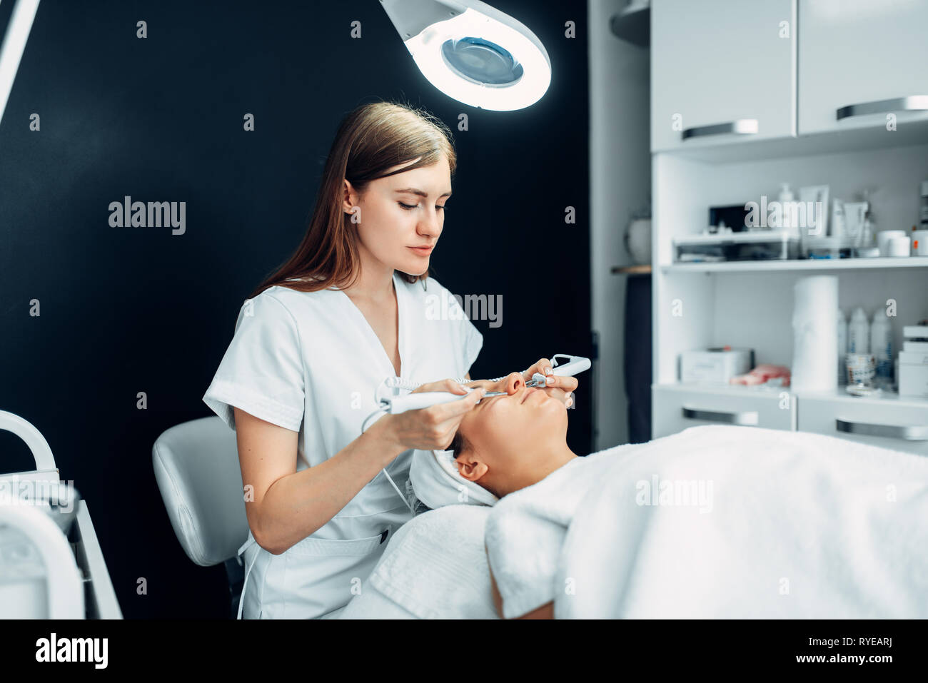 Face rejuvenation procedure, beauty medicine Stock Photo - Alamy
