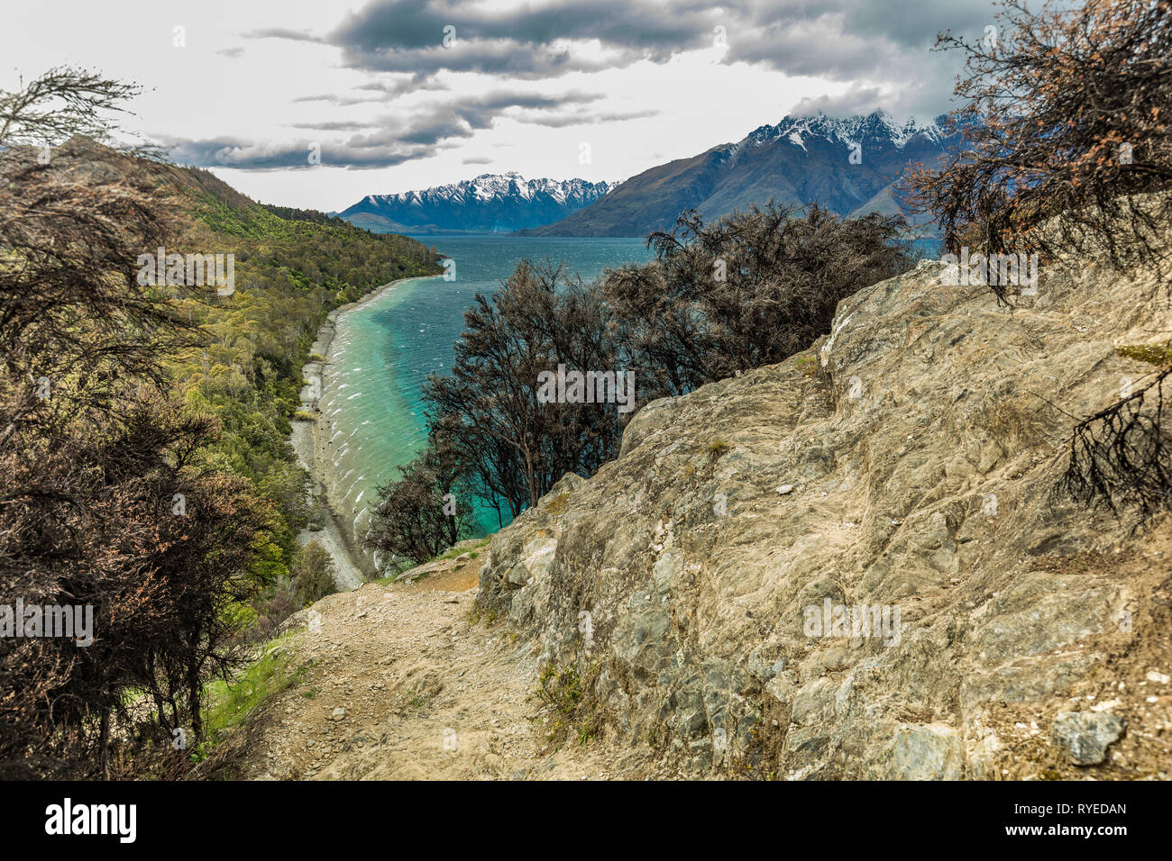 The lookout point at Bob’s Cove, Queenstown, South Island, New Zealand