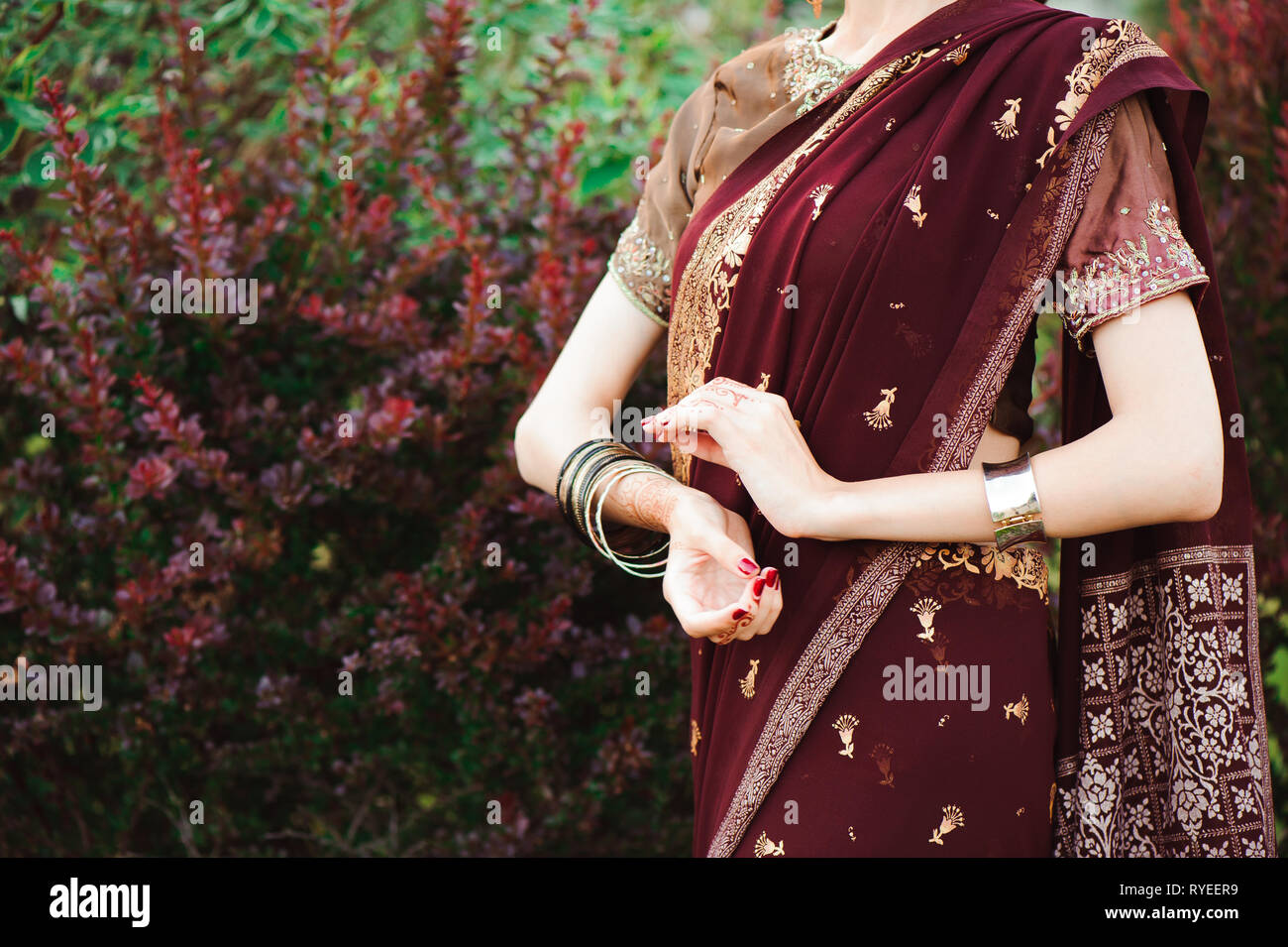 Henna Wedding Design Woman Hands With Black Mehndi Tattoo Hands
